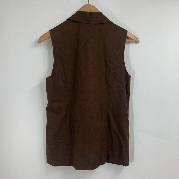 Pendleton Women's Vintage‎ Linen Full Zip Made in Hong Kong Vest Size 4 - Picture 2 of 11